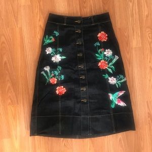 Kate Spade Broome Street Denim Skirt Size 00